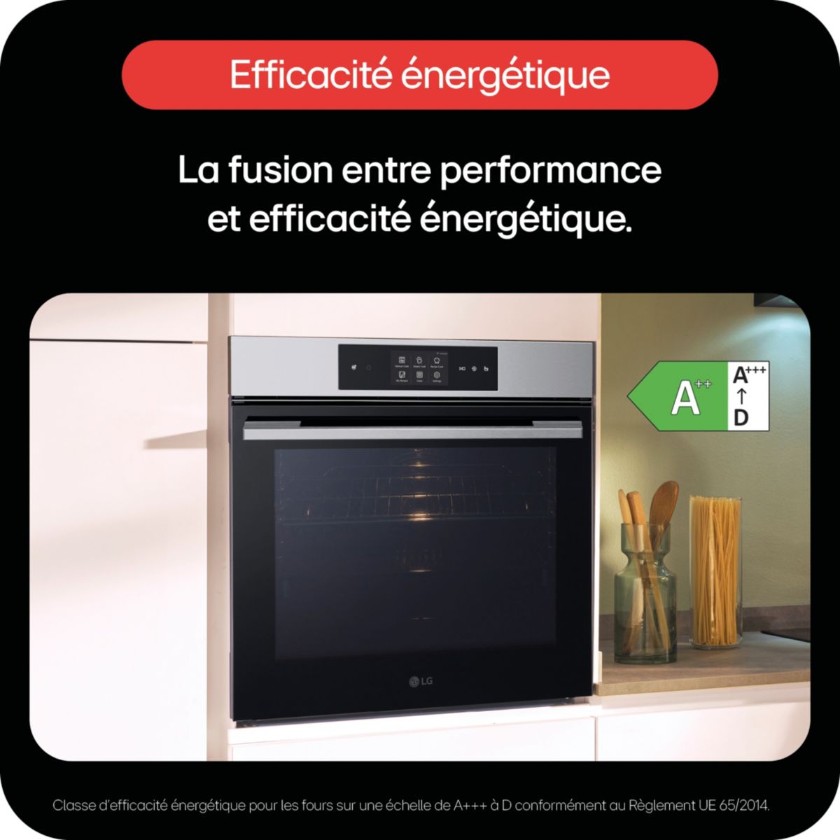 Four encastrable WS9D7672CS - Pyrolyse - Hydrolyse - Chaleur pulsée - Vapeur - Porte froide - Écran tactile couleur unique, LG