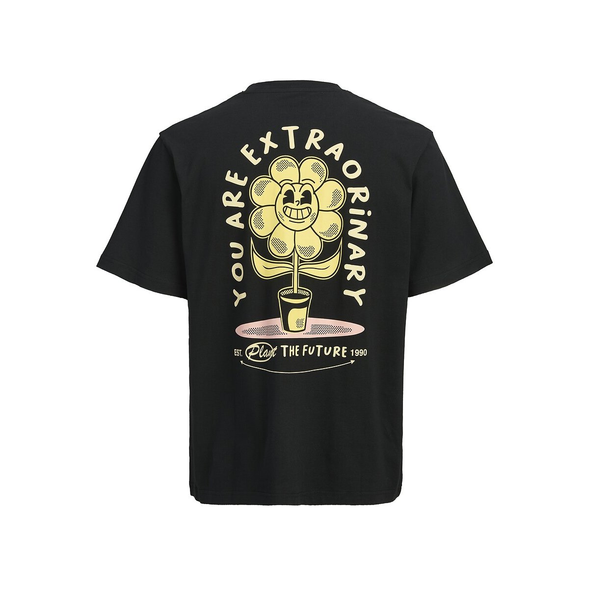 T-shirt graphique logo dos noir, JACK & JONES