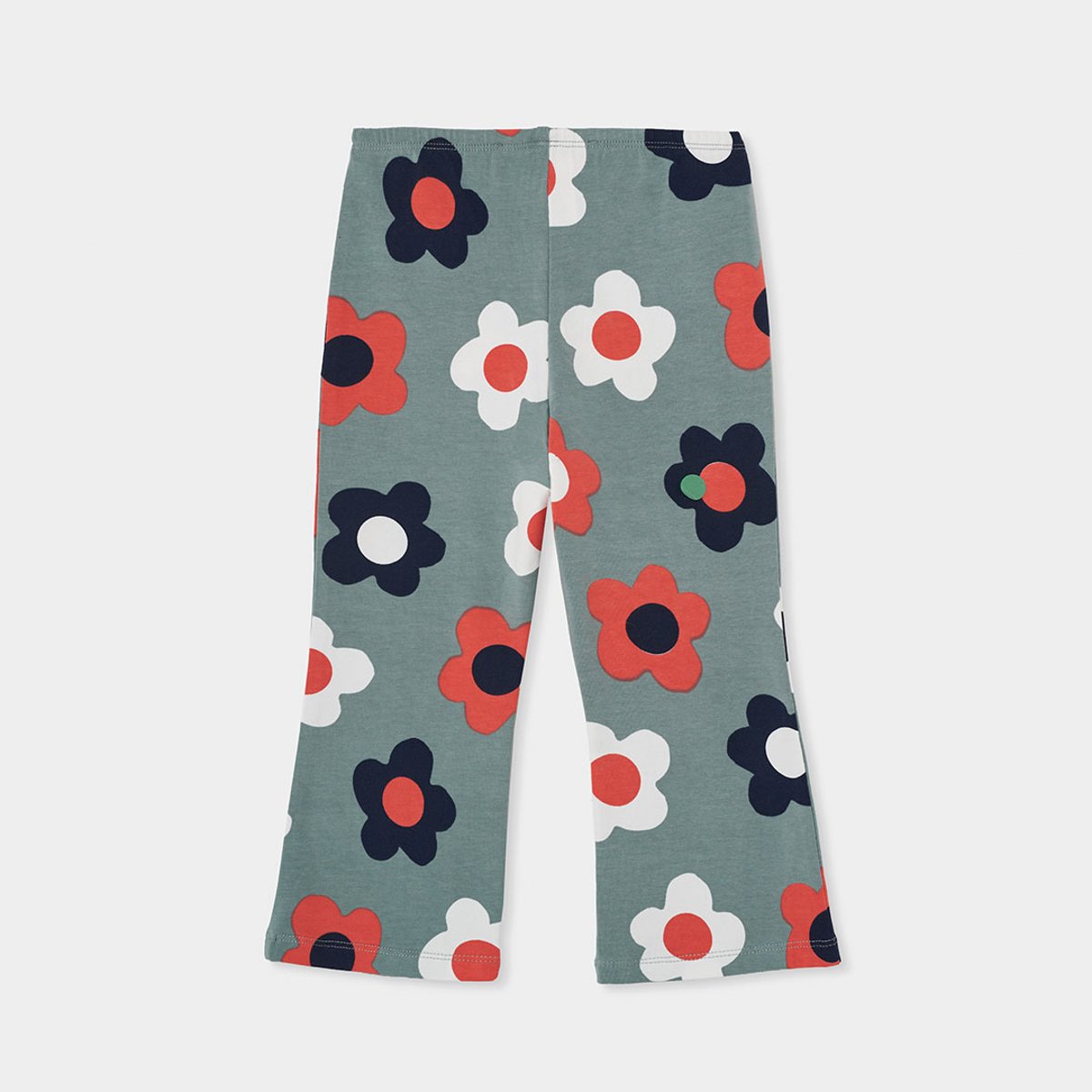 Legging fille imprimé fleurs vert, BOBOLI