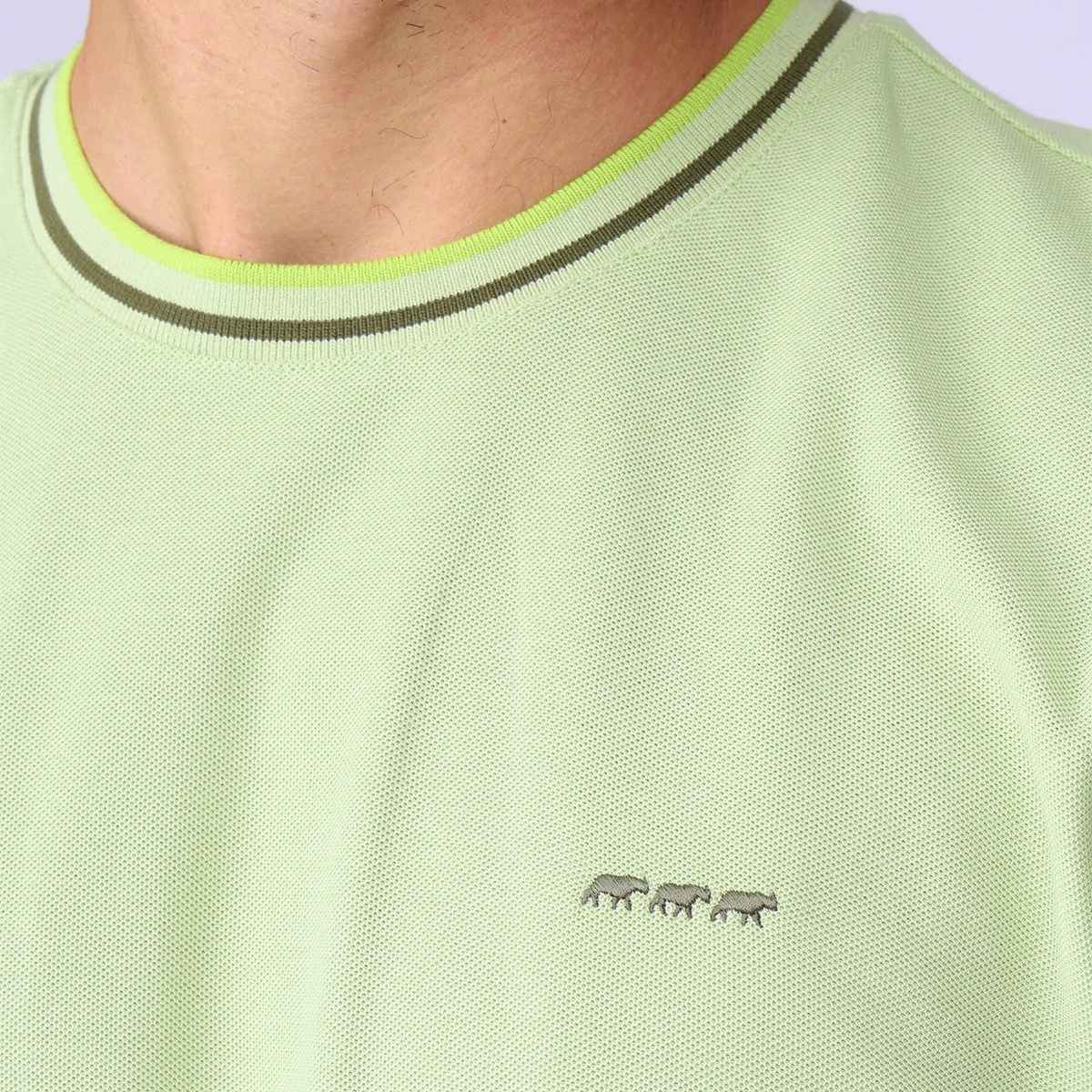 T-shirt maille piquée vert clair, MISE AU GREEN