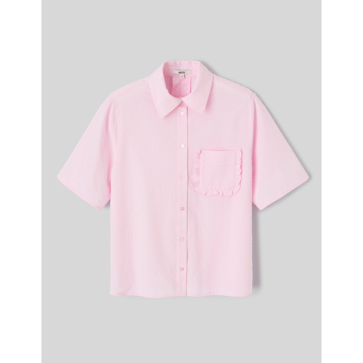 Chemise manches courtes rose pâle, BZB