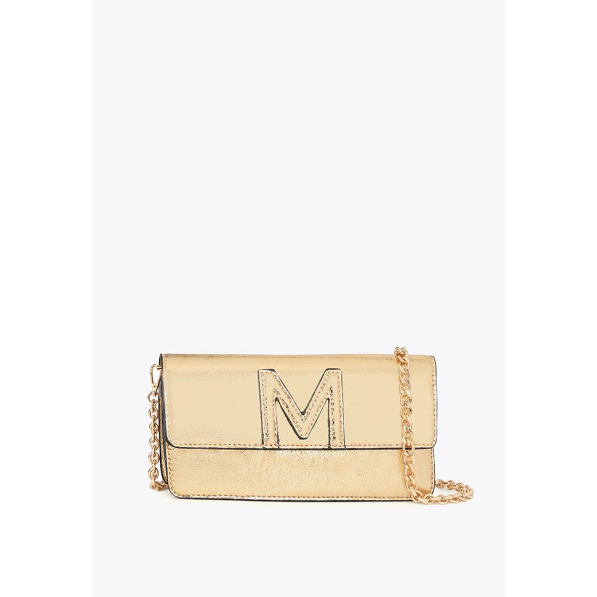 Sac à bandoulière style pochette doré, LOLA CASADEMUNT