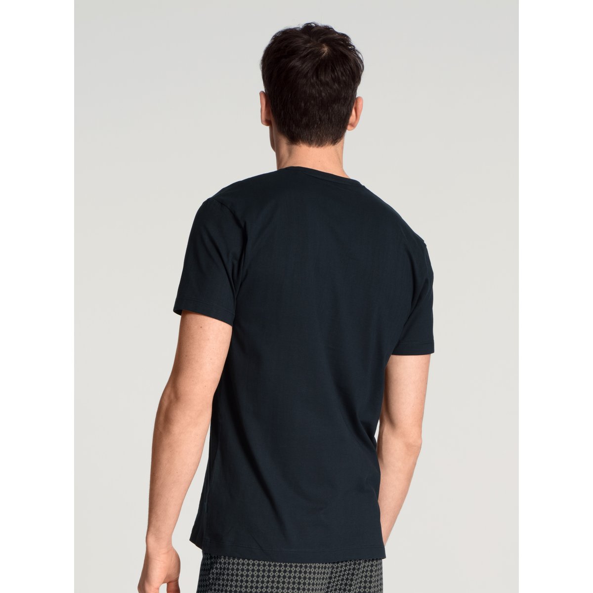 T-Shirt à manches courtes manches courtes Coton REMIX BASIC SLEEP saphir foncé, CALIDA
