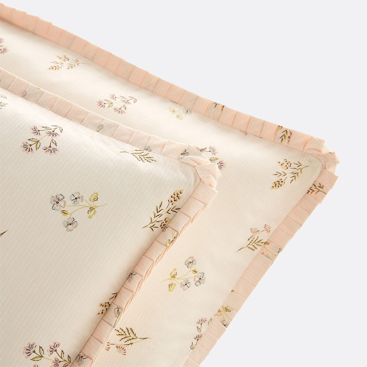 Taie d'oreiller 50% coton recyclé, Camomille imprimé fleurs, LA REDOUTE INTERIEURS