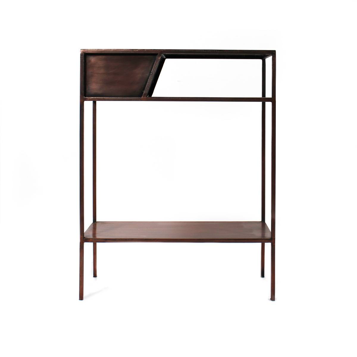 Console en métal rectangle LIMA orange, MADE IN MEUBLES 