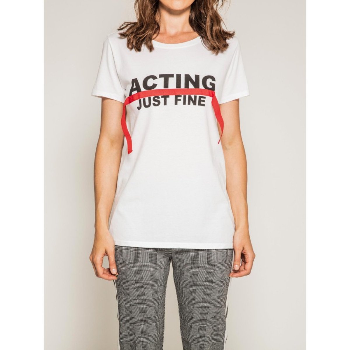 T-shirt Col Rond Message Friz blanc, DONA LISA