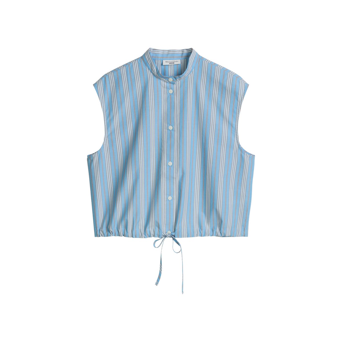 Blouse rayée relaxed en popeline Papertouch bleu, MARC O’POLO DENIM