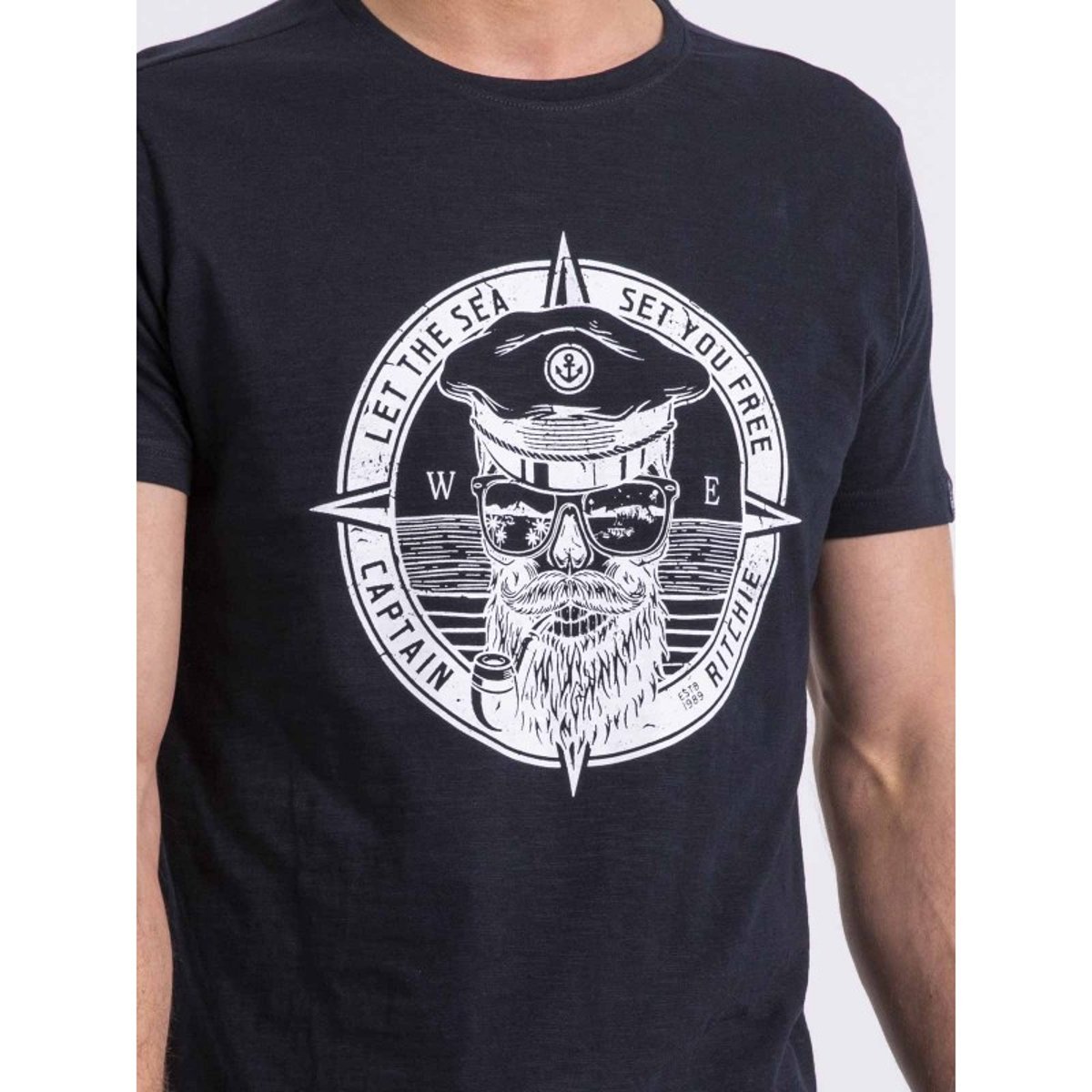 T-shirt Col Rond Nololand bleu marine, RITCHIE