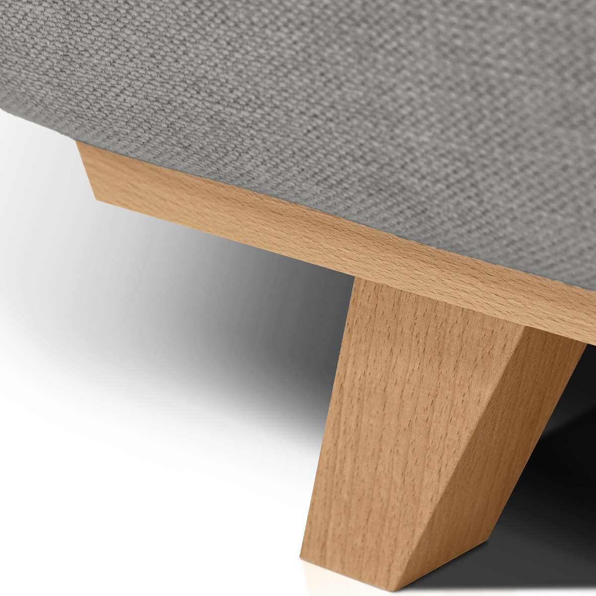 Canapé convertible 3 places en tissu chenille - LARIA gris, HOMIFAB