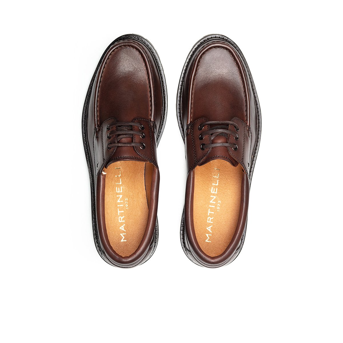 Chaussures bateau cuir Glenmore marron, MARTINELLI