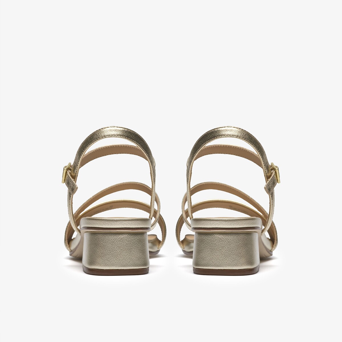 Sandali in pelle Serina35 Strap oro bianco, CLARKS