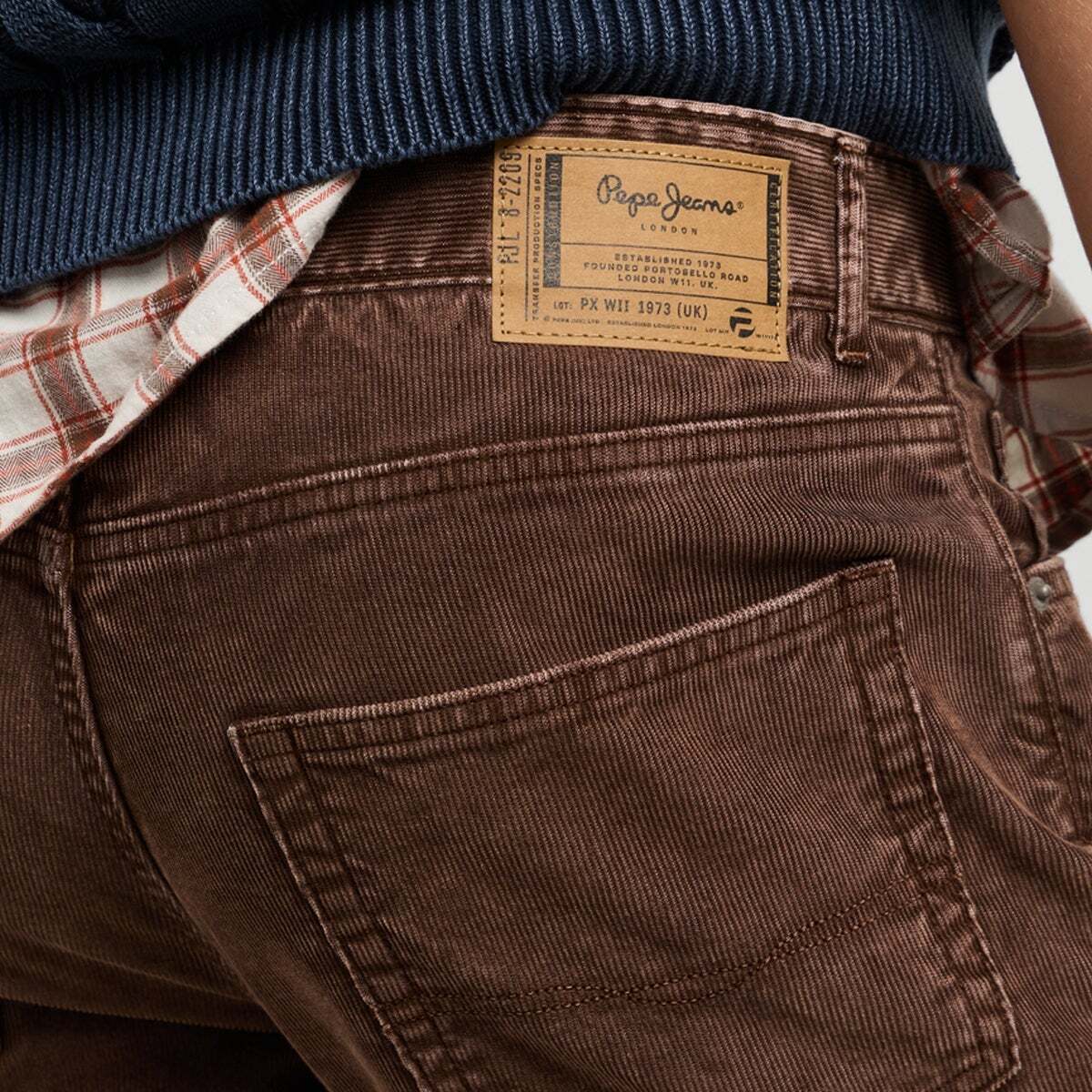 Cash - Pantalon 5 Poches En Velours Côtelé Coupe Regular brun mocca foncé, PEPE JEANS