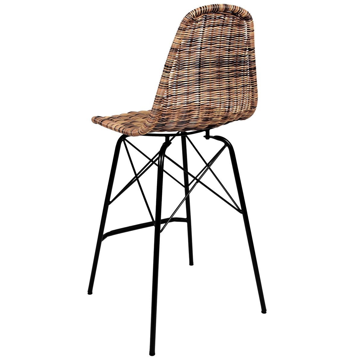 Lot de 2 chaises de bar 63 cm en résine - TIPTUR naturel, MAISON PAVANE