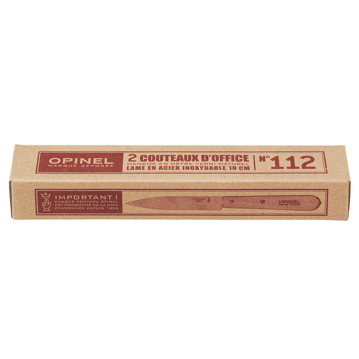 Couteau Office hêtre vernis marron, OPINEL