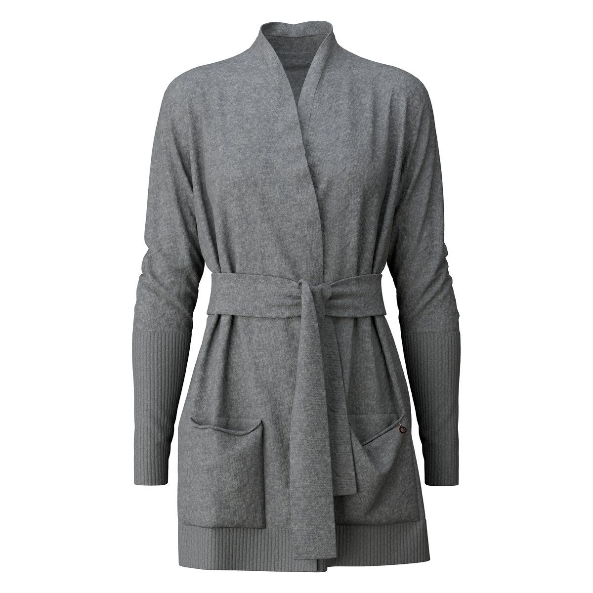 Veste tricotée en laine vierge manches longues Laine THE COSY COLLECTION cosy grey melé, CALIDA