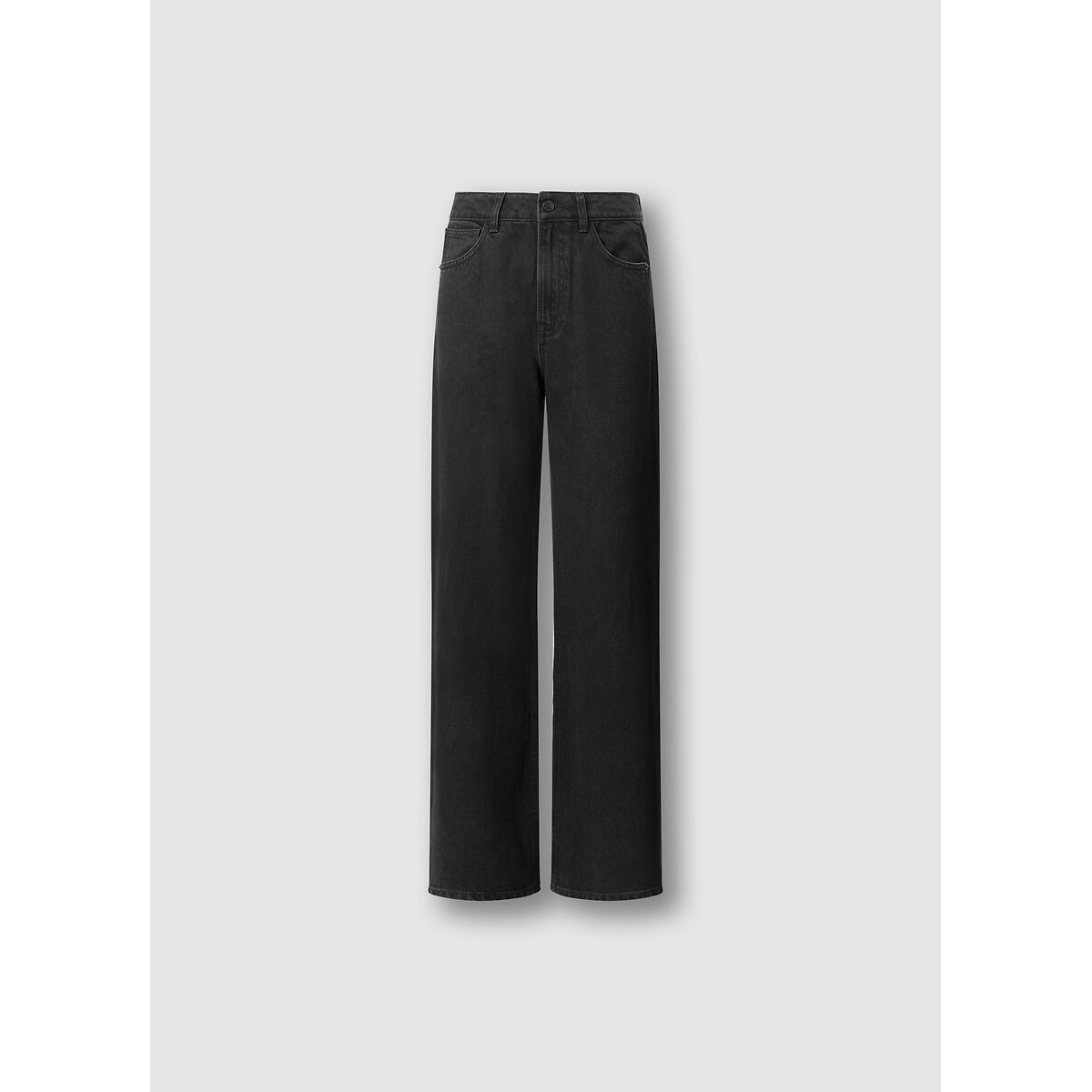 Jean droit taille haute LEXA stonewash deep black, PEPE JEANS
