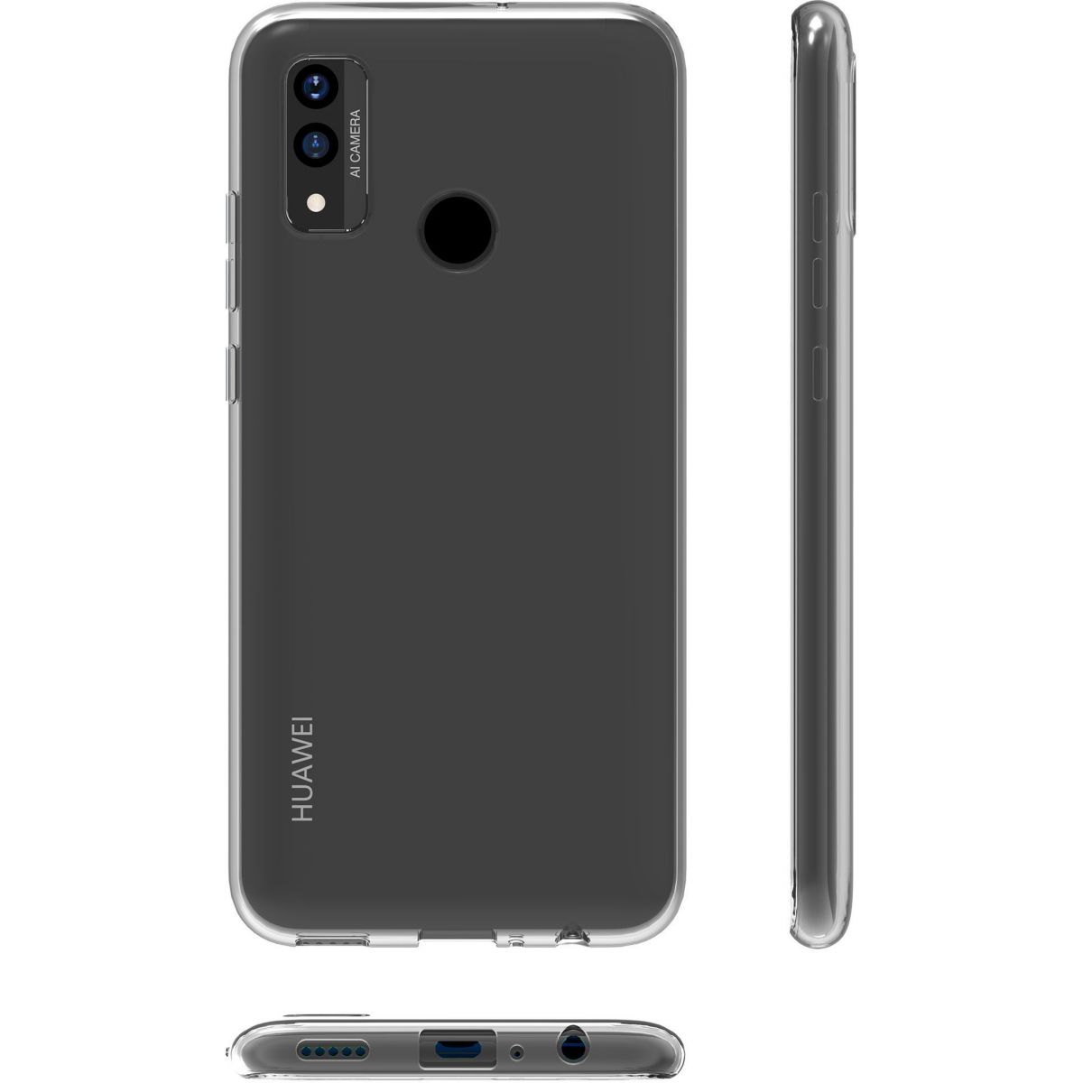 Coque Huawei P Smart 2020 Souple transparent couleur unique, ESSENTIEL B