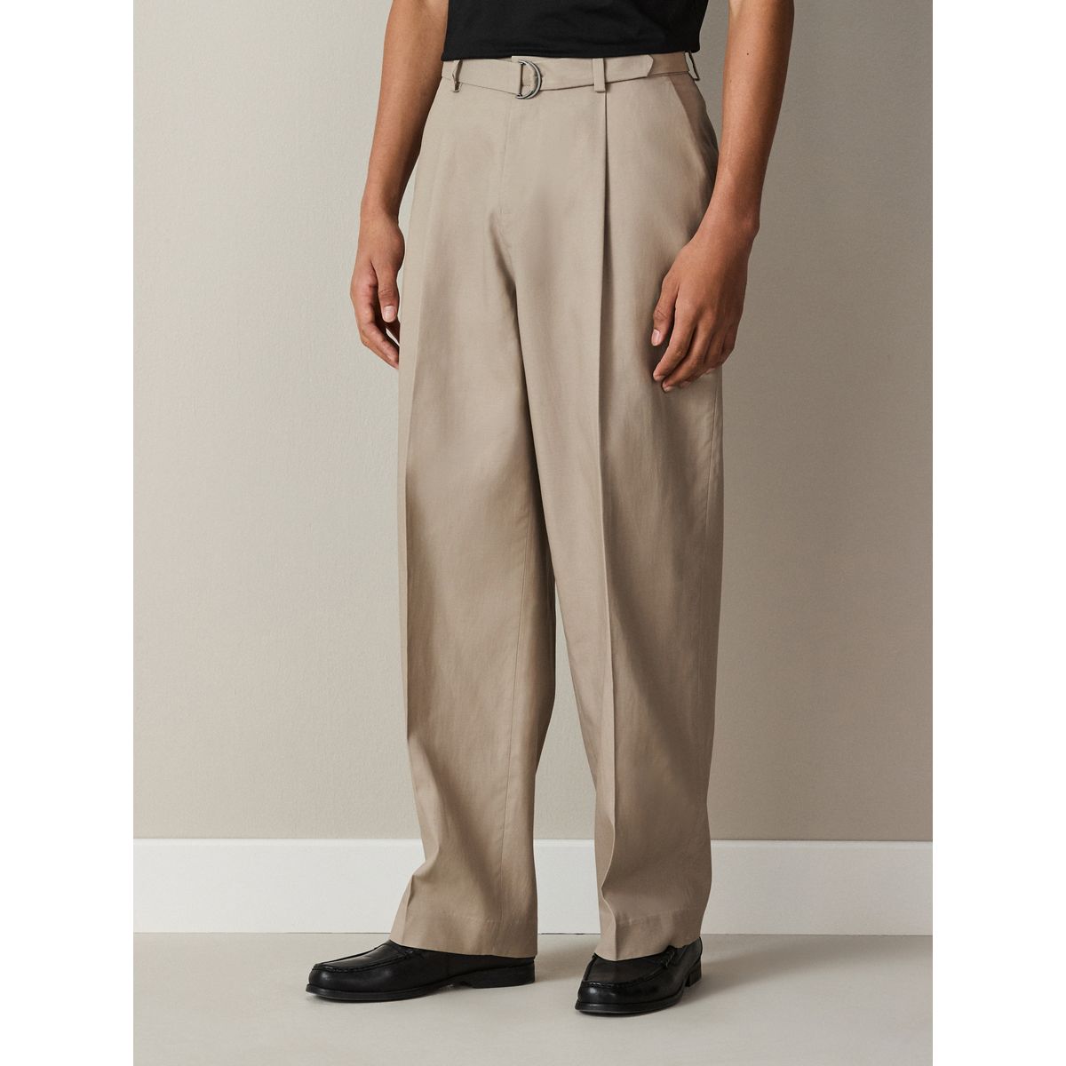 Pantalon de costume ample lin/coton/tencel™ naturel, NEXT