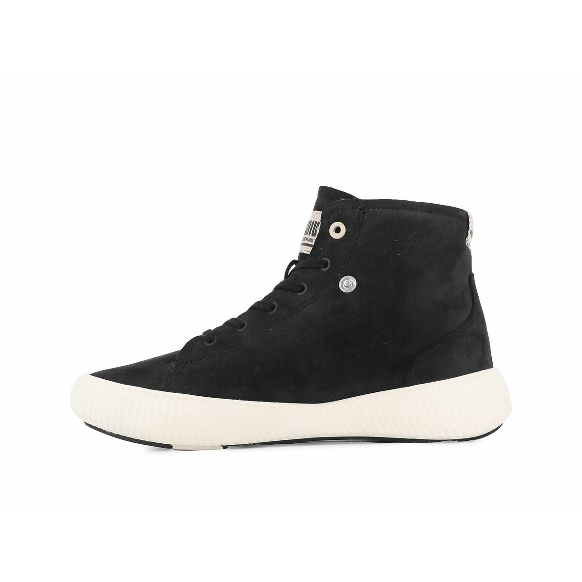 Baskets hautes fourrées en cuir Pallanova Chukka noir, PALLADIUM