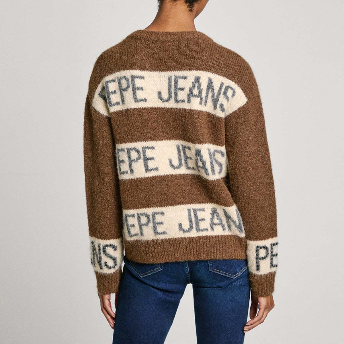 Pull Rayé En Maille Pepe Jeans brun terre, PEPE JEANS