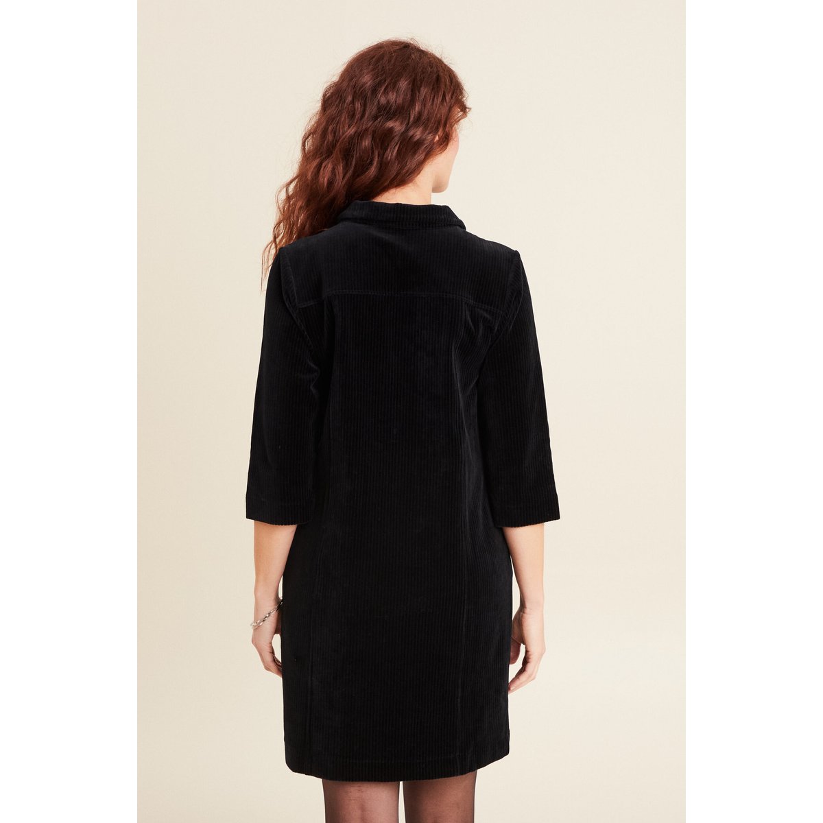 Robe droite velours noir, BREAL