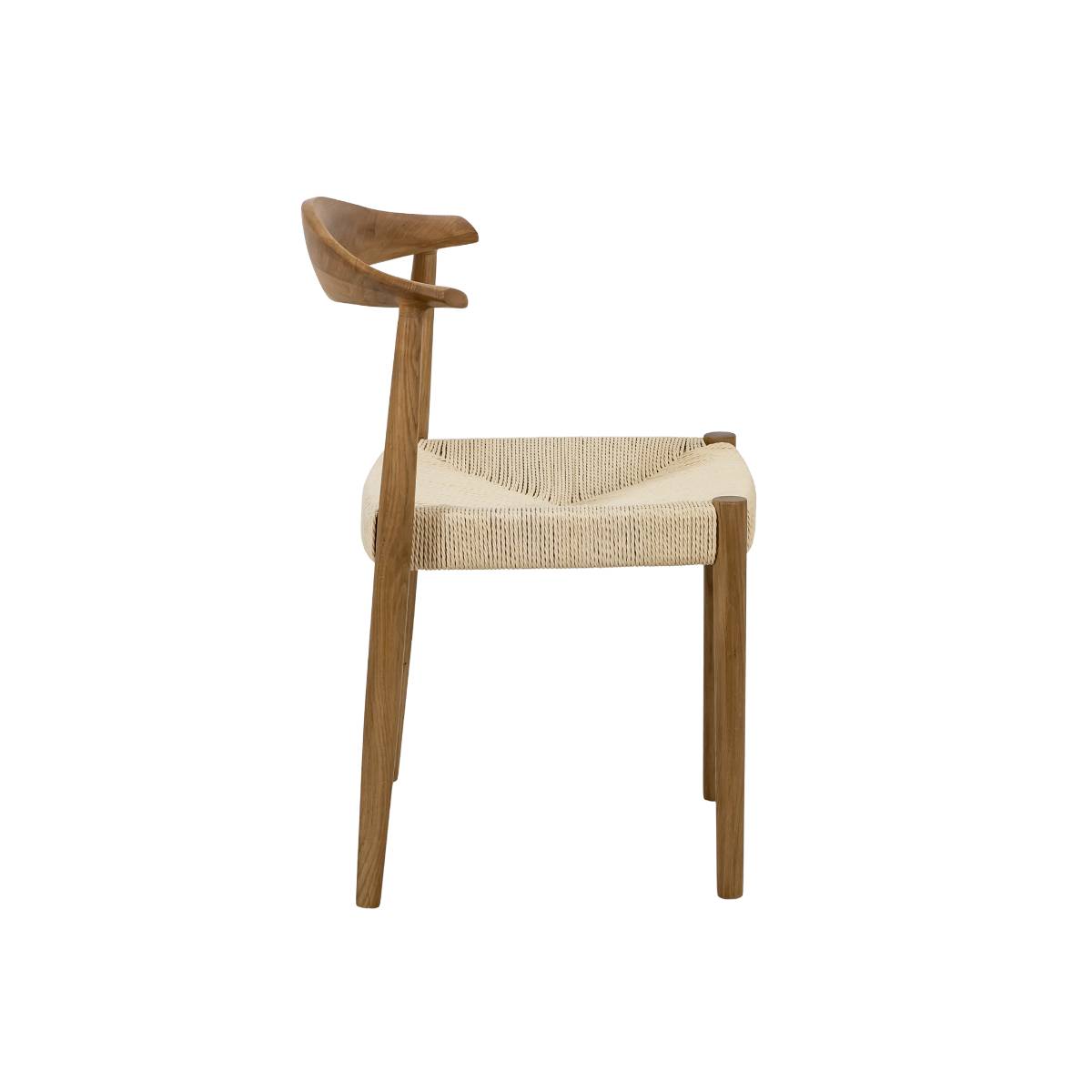 Lot de 2 chaises en bois de chêne ALINE bois clair, MADE IN MEUBLES 