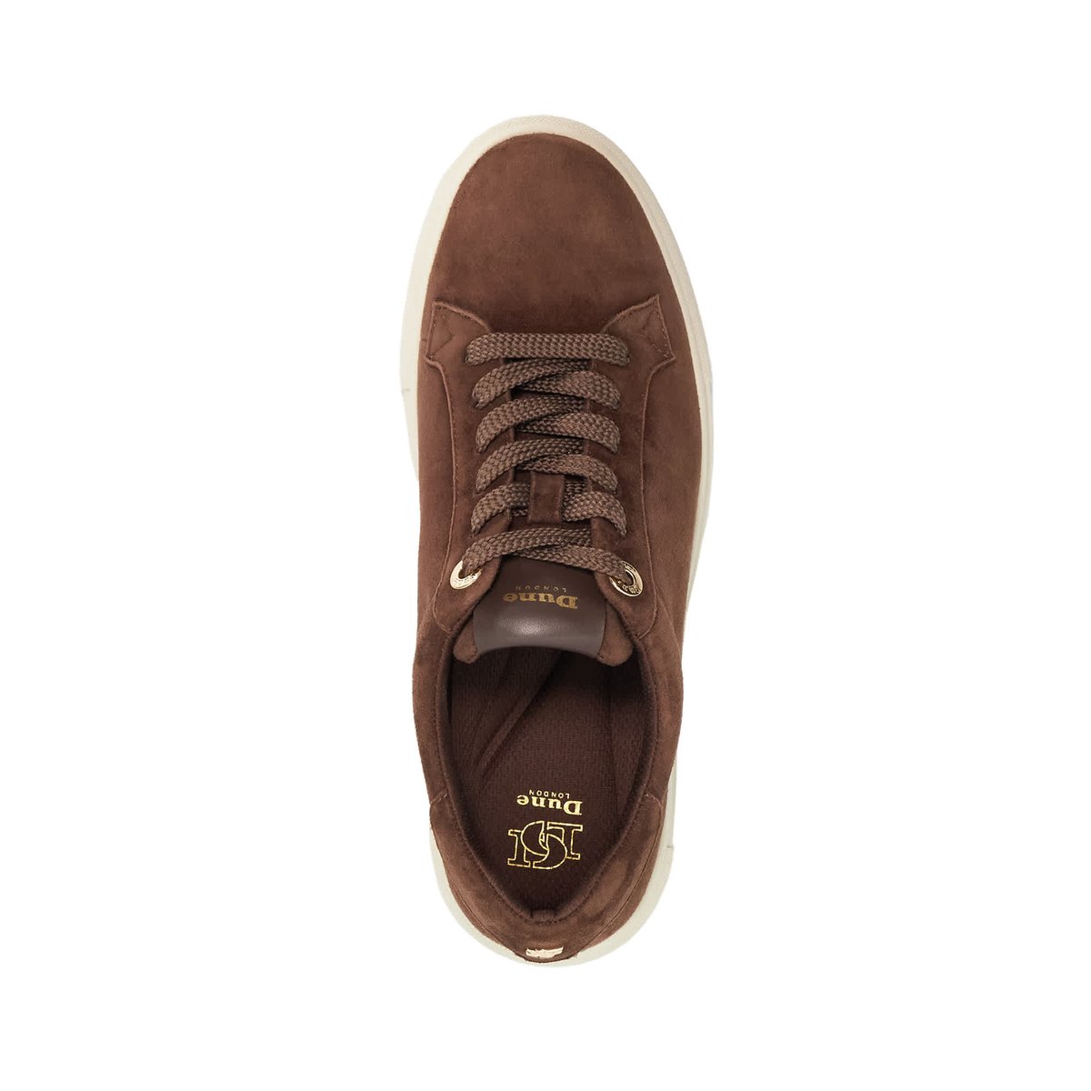 Baskets épaisses à lacets en cuir - EVIENNE brown-suede, DUNE LONDON