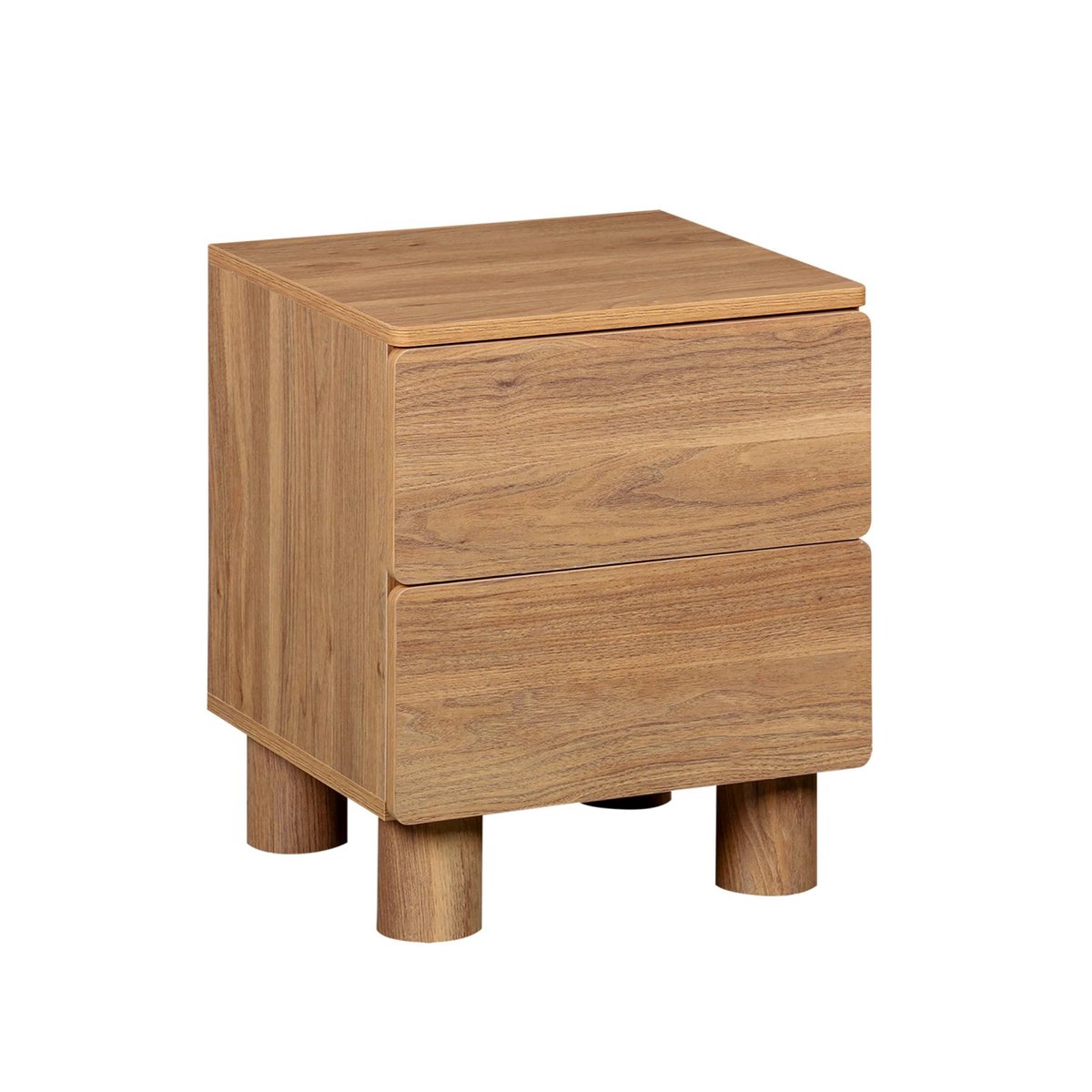Table de chevet décor bois 2 tiroirs (lot de 2) AYANA bois de noisetier, SWEEEK