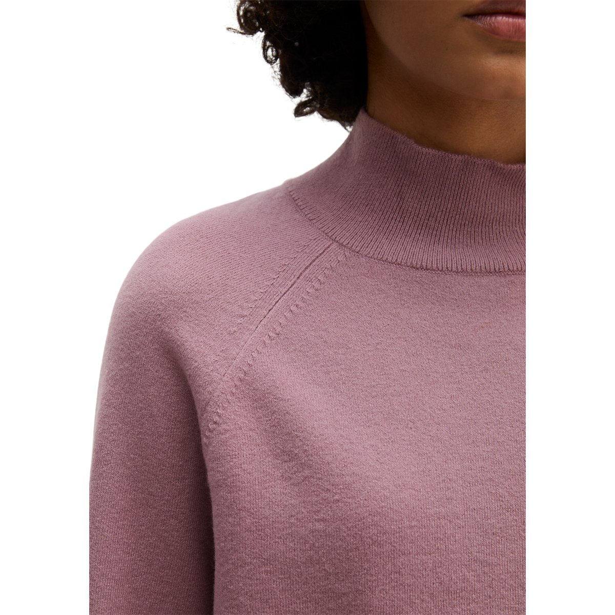 Pull en maille douce en Cotton Wool Stretch vieux rose, MARC O'POLO