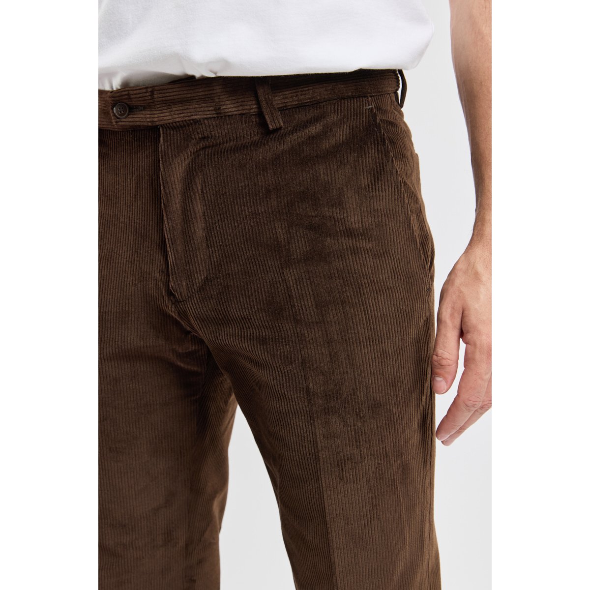 Pantalon de costume en velours chocolat, ARMOR-LUX