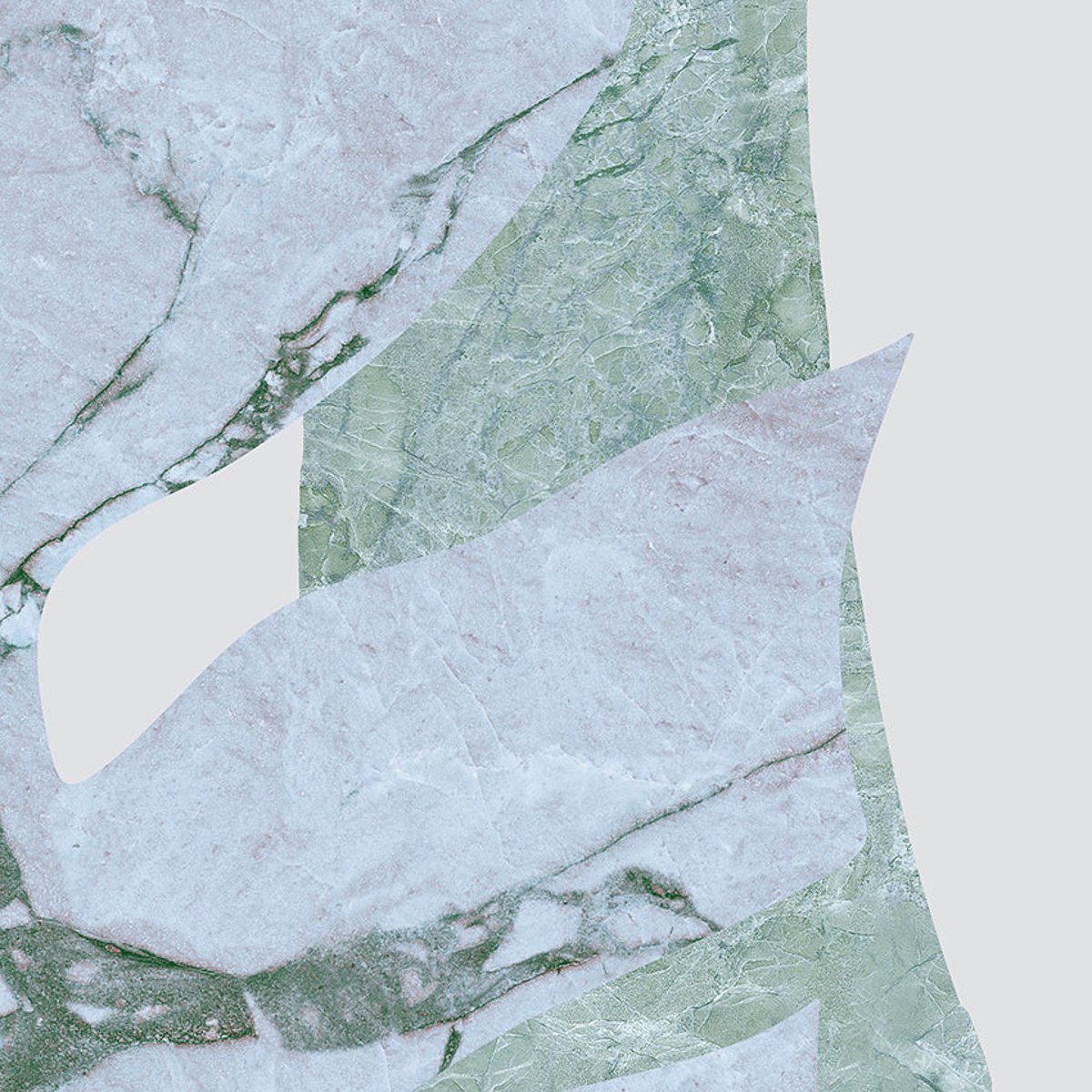 Papier peint panoramique Luxuriance Bleu-Vert Monstera 240x295 cm bleu - vert, LE PAPIERS DE NINON