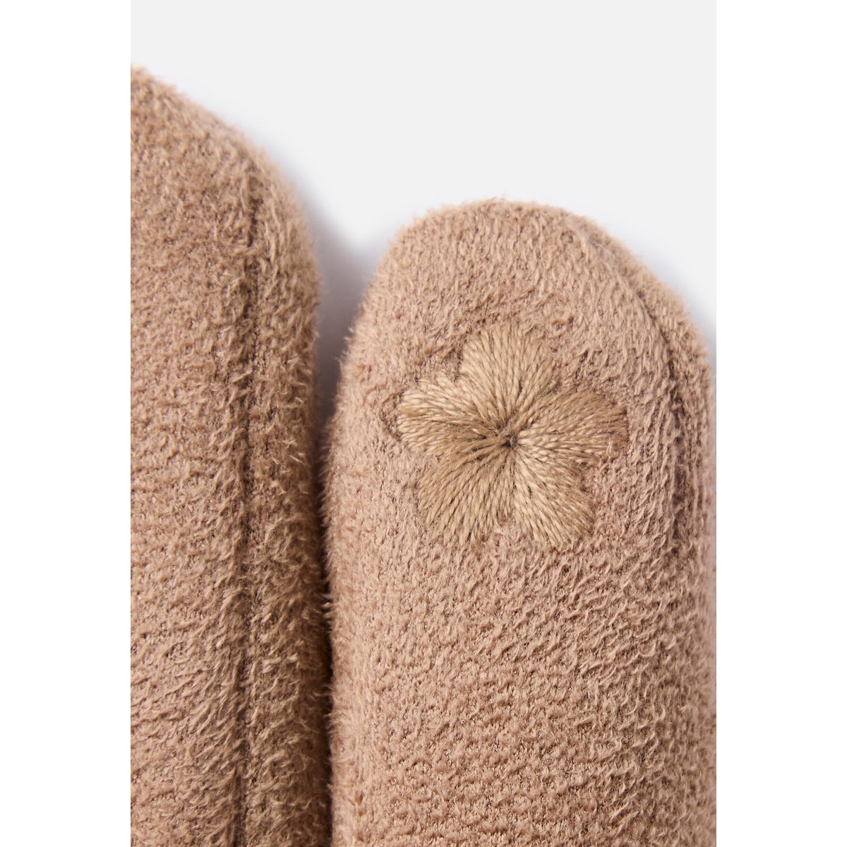 Gants suédine détail moutonné marron taupe, DAMART