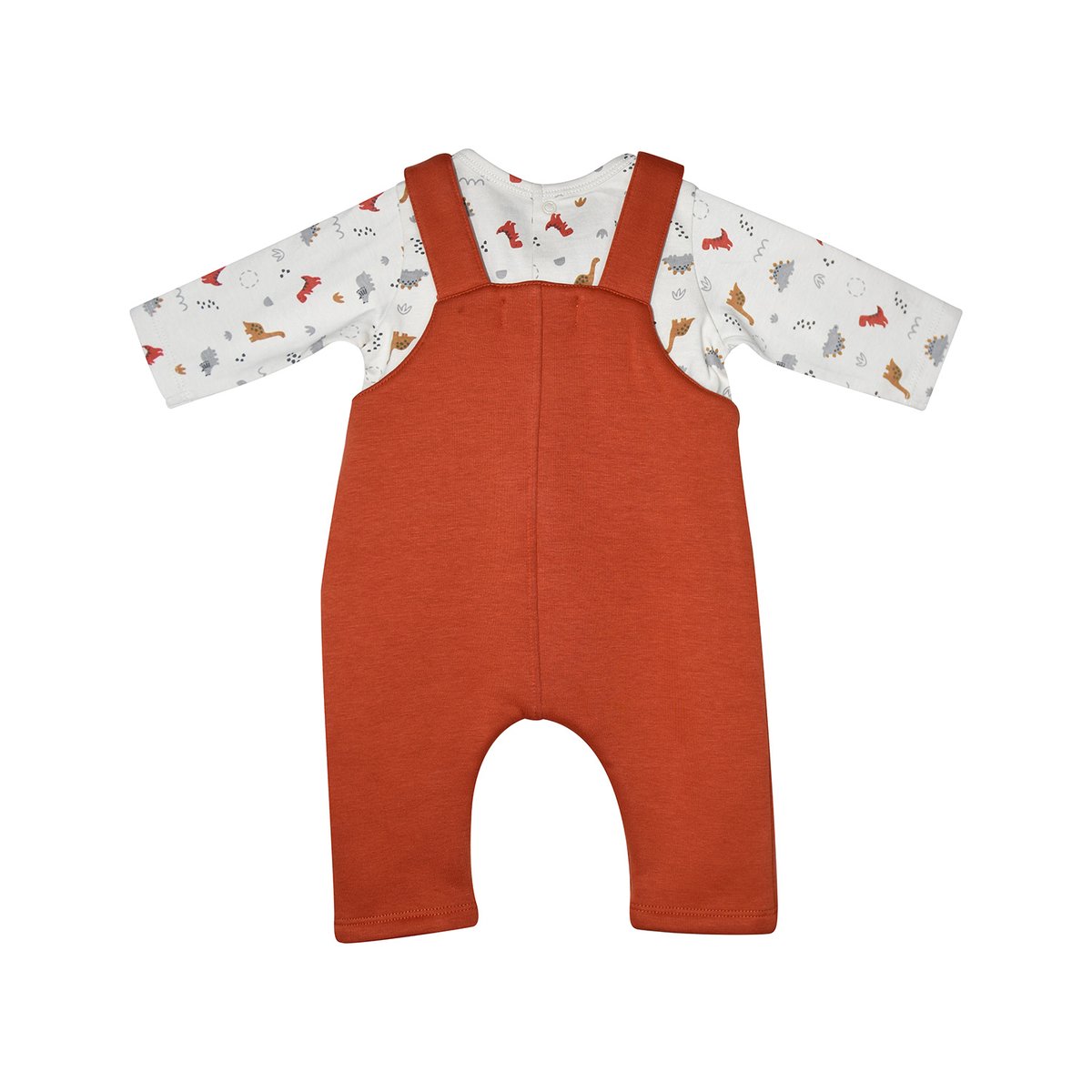 Ensemble t-shirt et salopette paulin orange, SUCRE D'ORGE
