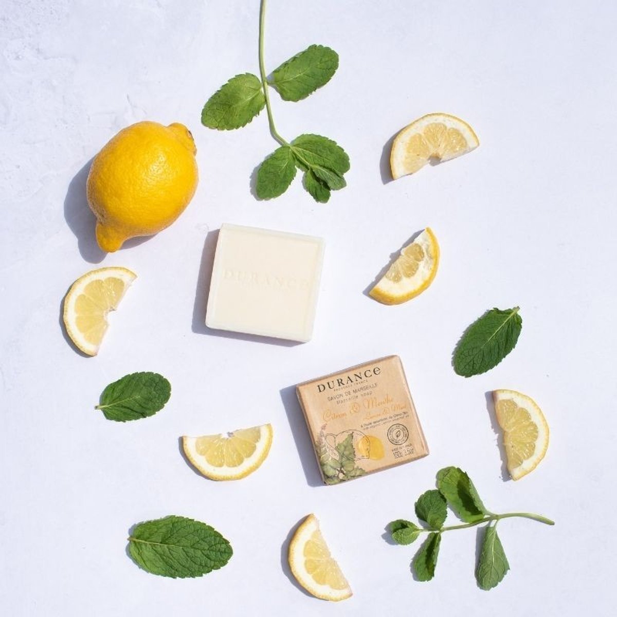 Savon solide CITRON & MENTHE couleur unique, DURANCE