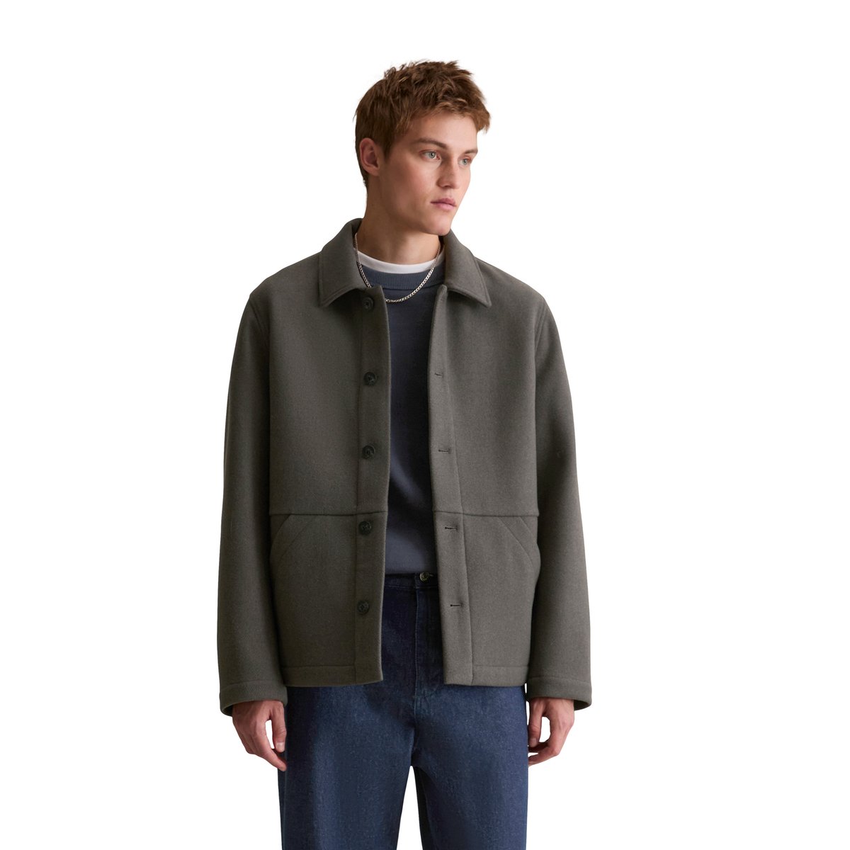 Veste en laine regular en laine mélangée et recyclée noir, MARC O’POLO DENIM