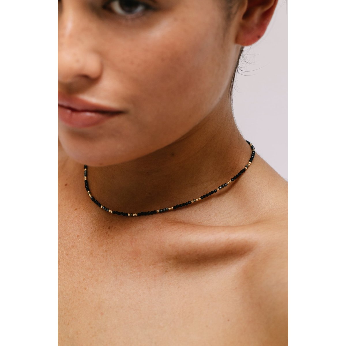 Bracelet - collier Queen - Spinelle minuit, YAY PARIS