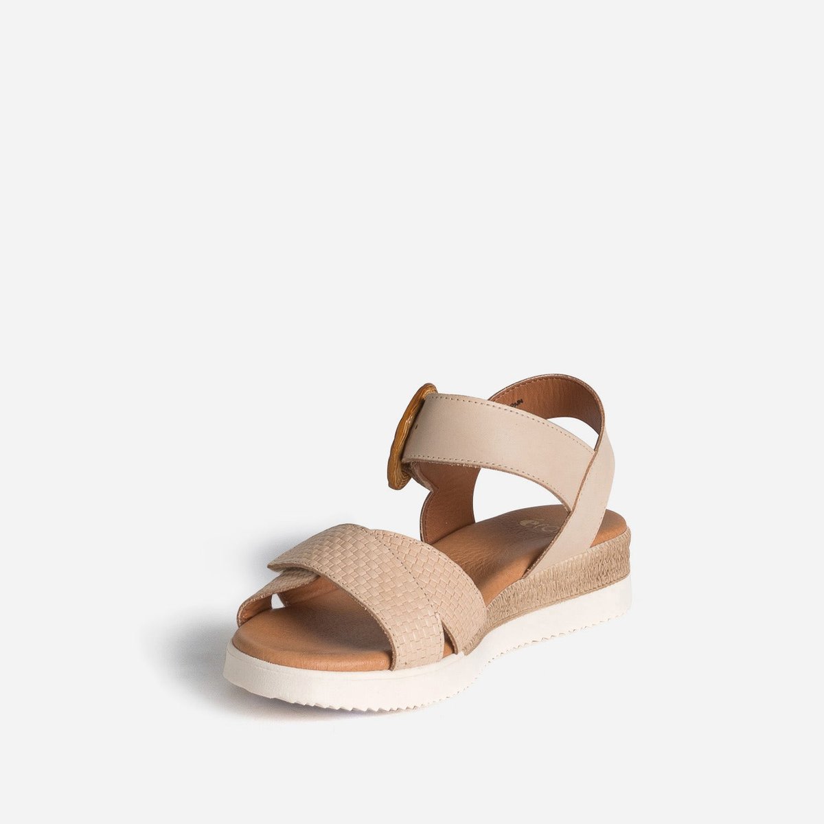 Sandale À Talon en cuir TASLIMETTE. beige, ERAM