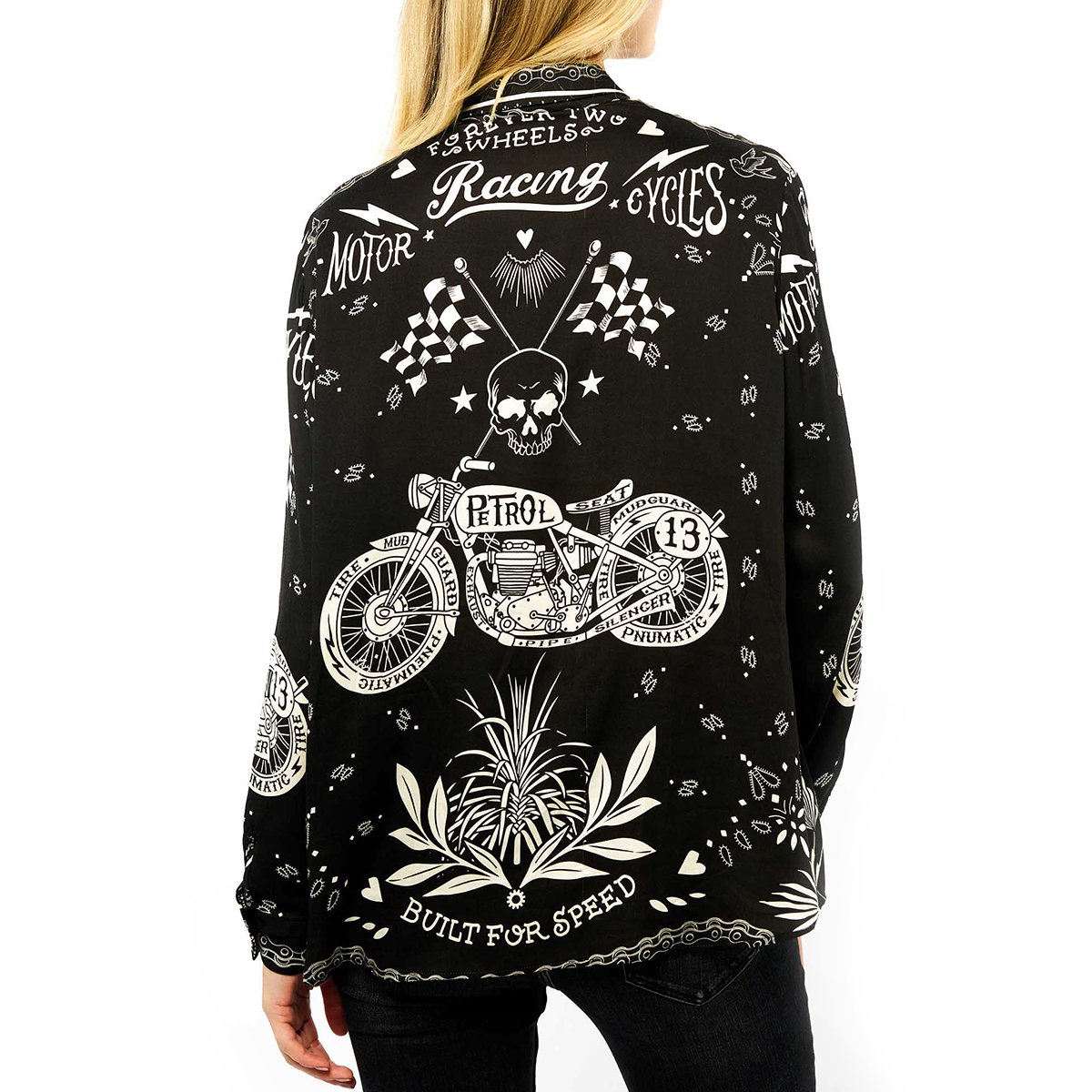 Chemise imprimé à motifs BONAVENTURE BANDANA noir, WILD
