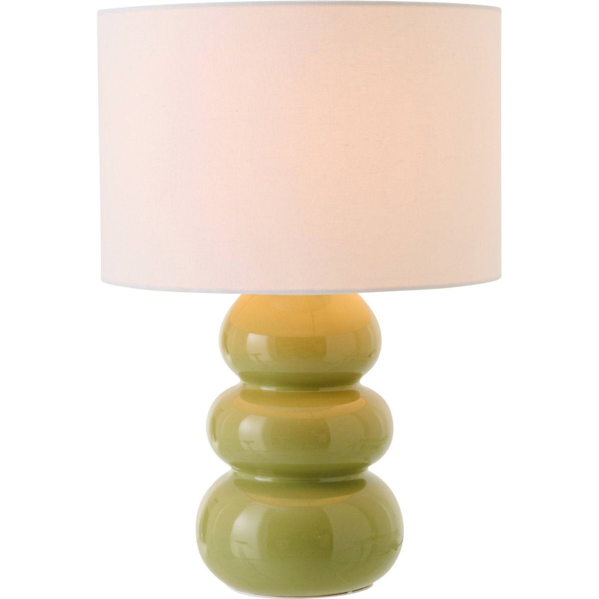 Lampe de table en céramique fait main vert et blanc, RECOLLECTION