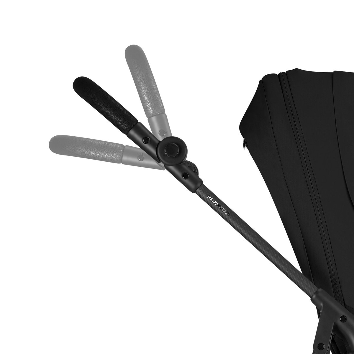 Pack poussette duo Melio Carbon 6 + siège auto Cloud G3 i-Size Tissu Plus noir magic black, CYBEX