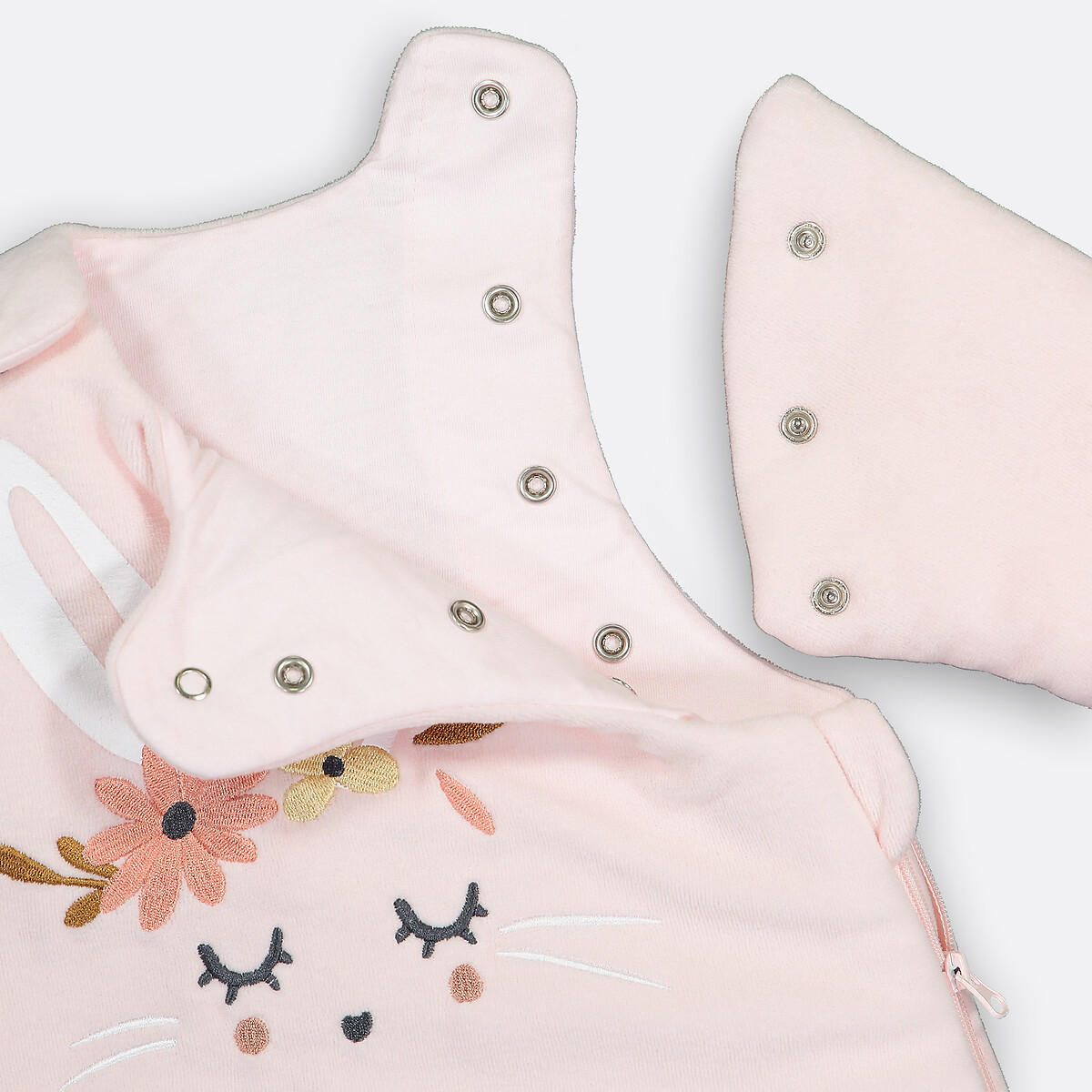 Gigoteuse hiver velours, Lapin fleuri imprimé rose, LA REDOUTE INTERIEURS