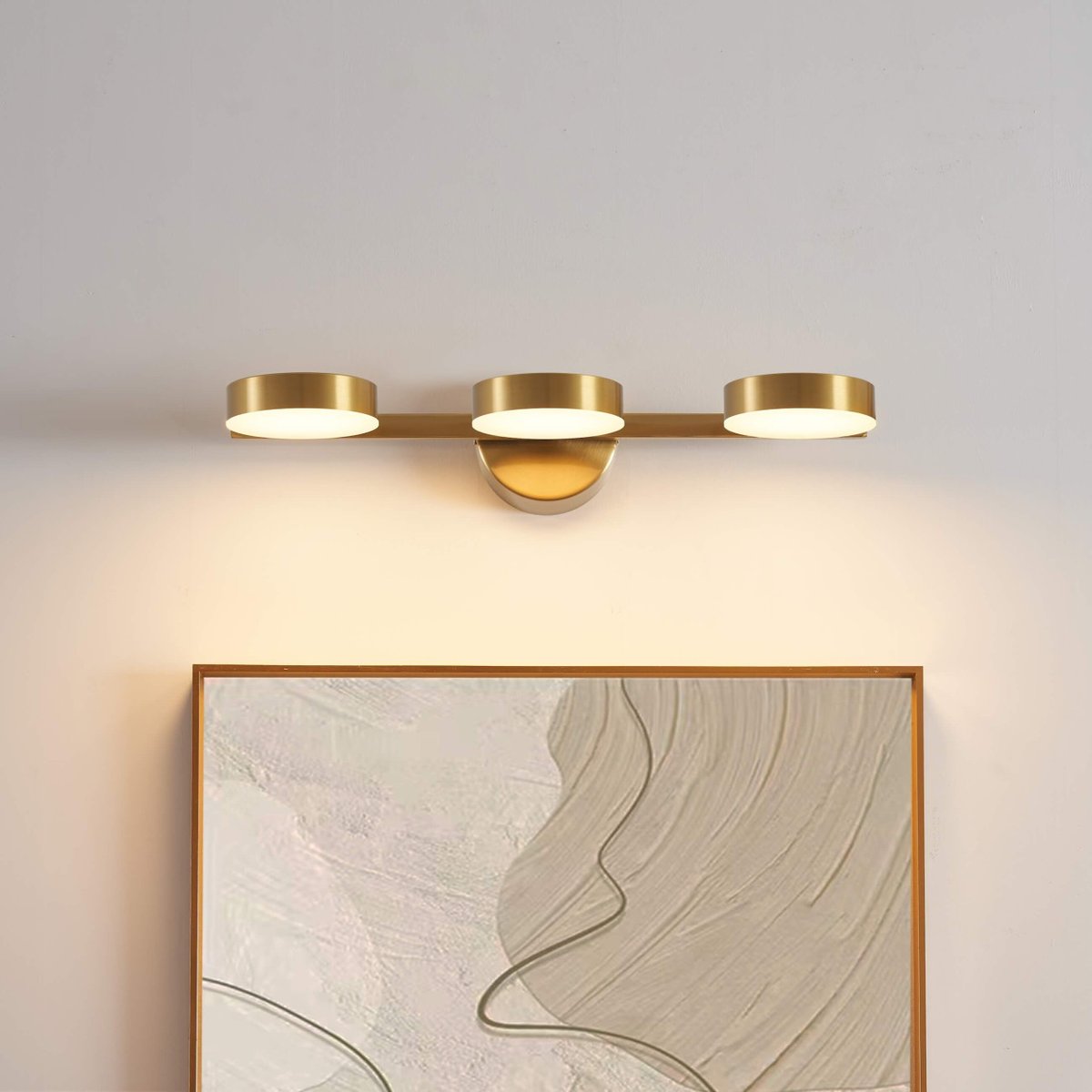 Applique LED miroir pivotante - SYLORIA laiton et blanc, KOSILUM