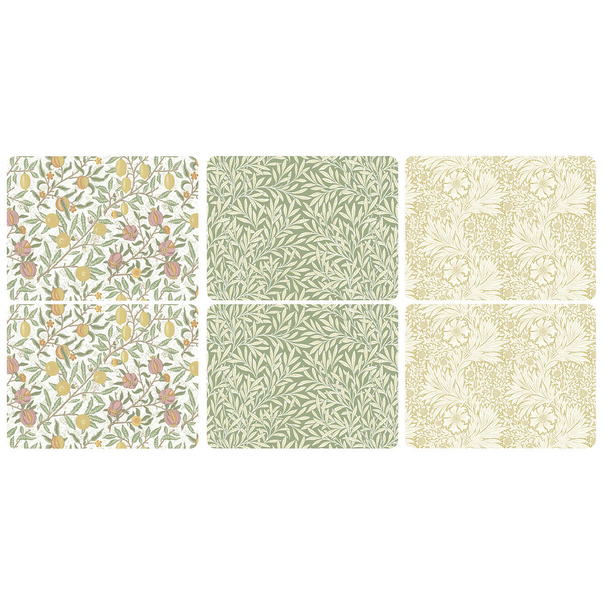 Set of 6 Morris & Co. Simply Mixed Placemats multi-coloured, MORRIS & CO.
