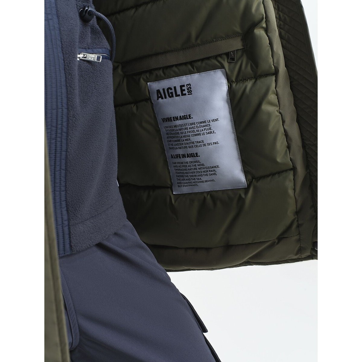 Parka mi-longue très chaude MTD® kaki, AIGLE