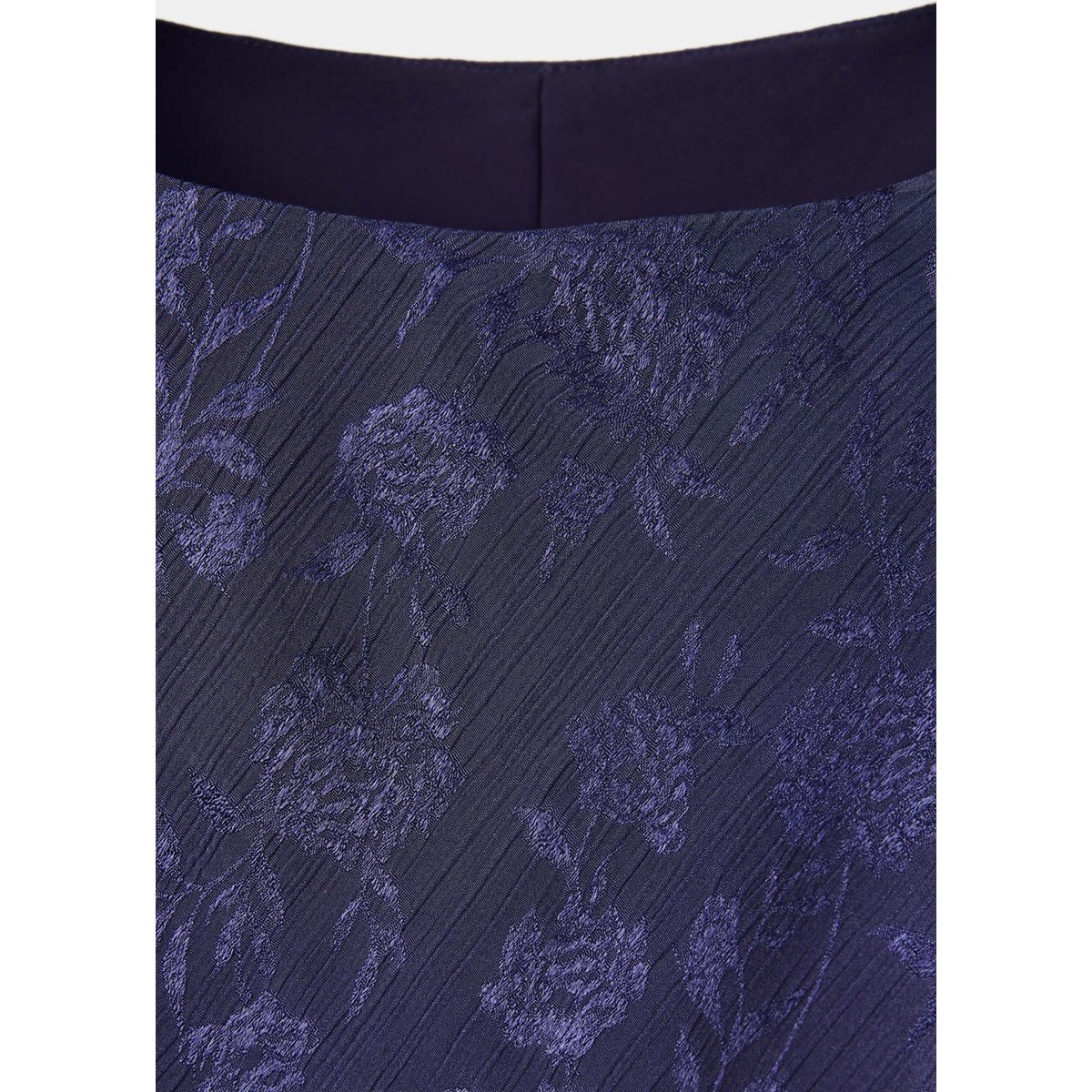 Robe jacquard floral manches cloche bleu, MANGO