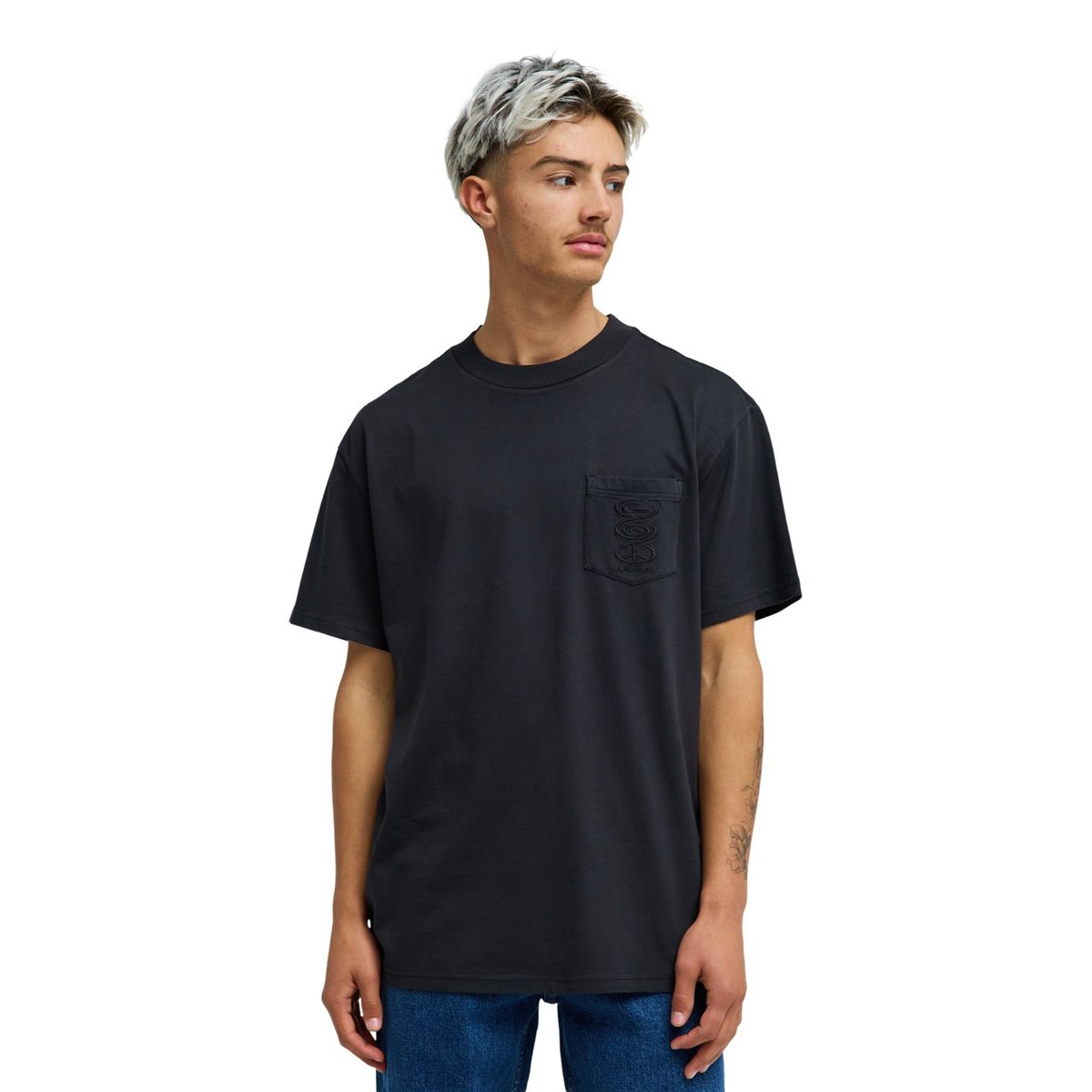 T-Shirt à manches courtes OXNI WASHED noir black, QUIKSILVER