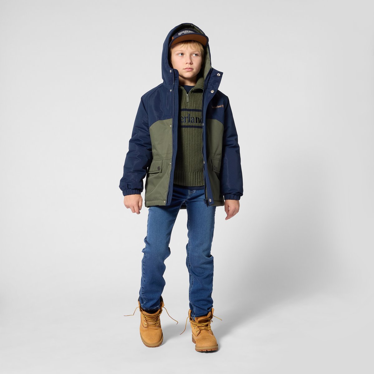 Parka à capuche bleu cargo, TIMBERLAND