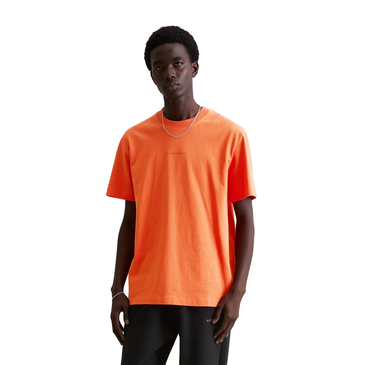 T-shirt DfC relaxed en jersey de coton bio de poids moyen orange, MARC O’POLO DENIM