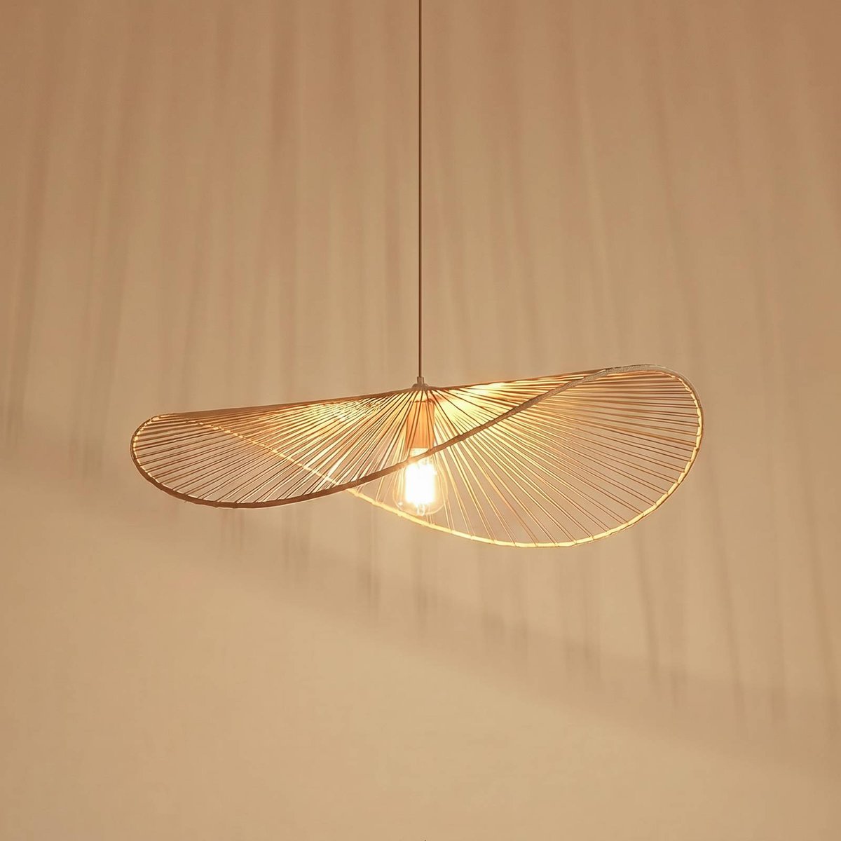 Suspension en papier moderne, Valdorin beige, LINDBY