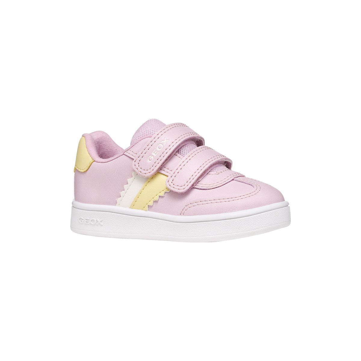 Basket à Scratch Eclyper rose/ jaune clair, GEOX